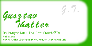 gusztav thaller business card